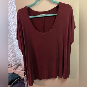 Oversized scoop neck top